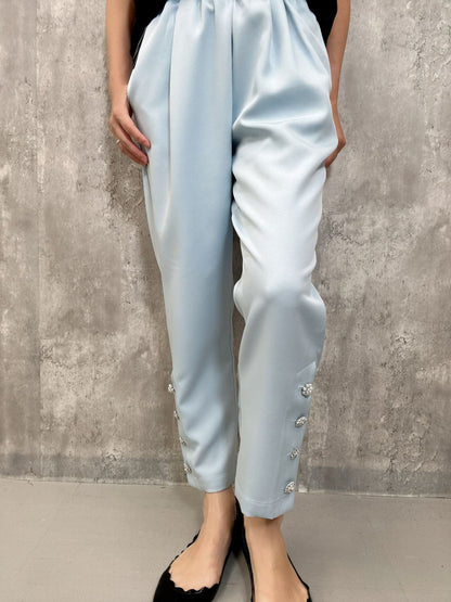 hem bijou button pants