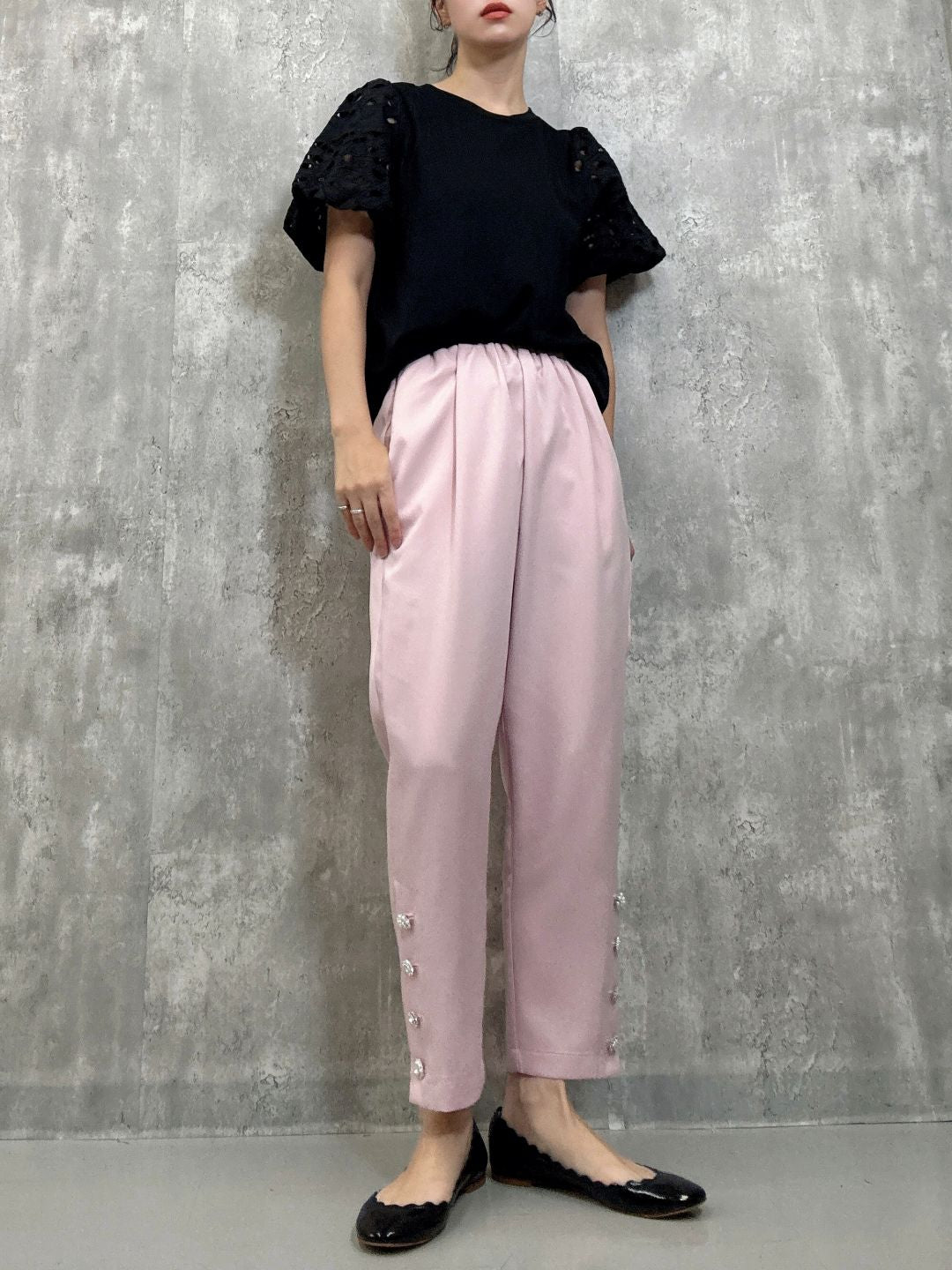 hem bijou button pants