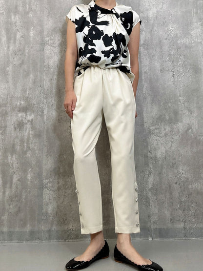 hem bijou button pants
