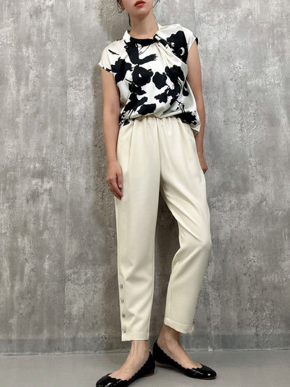 hem bijou button pants