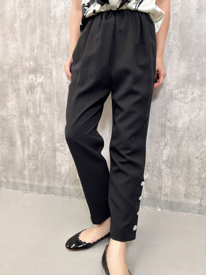 hem bijou button pants
