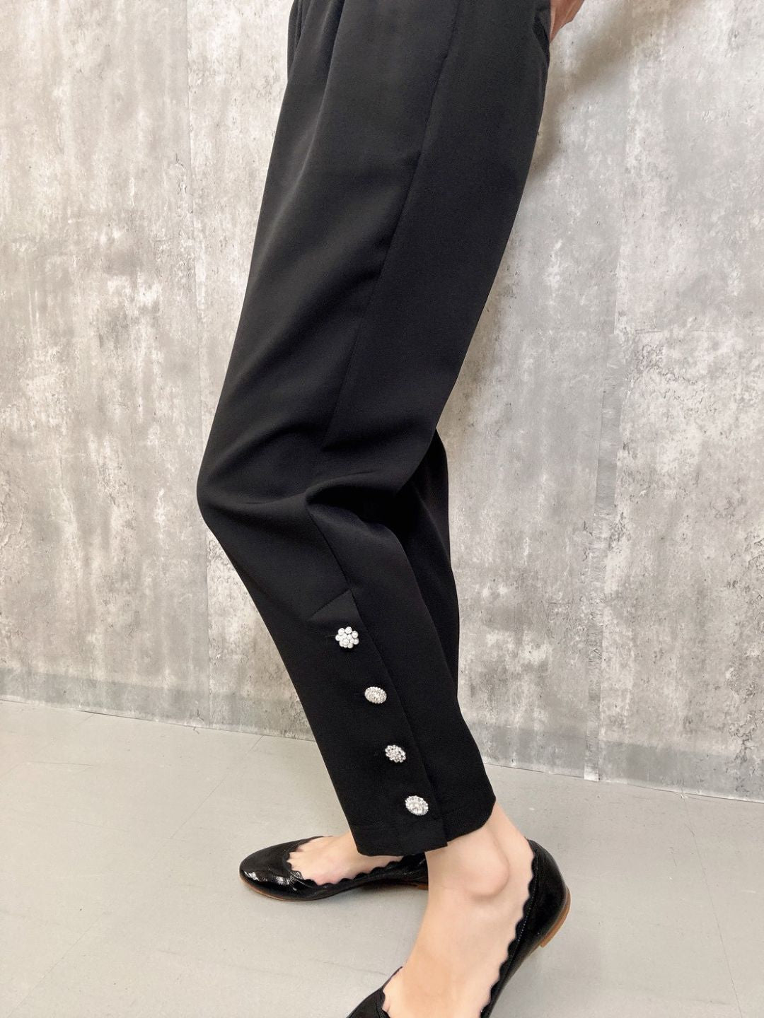 hem bijou button pants