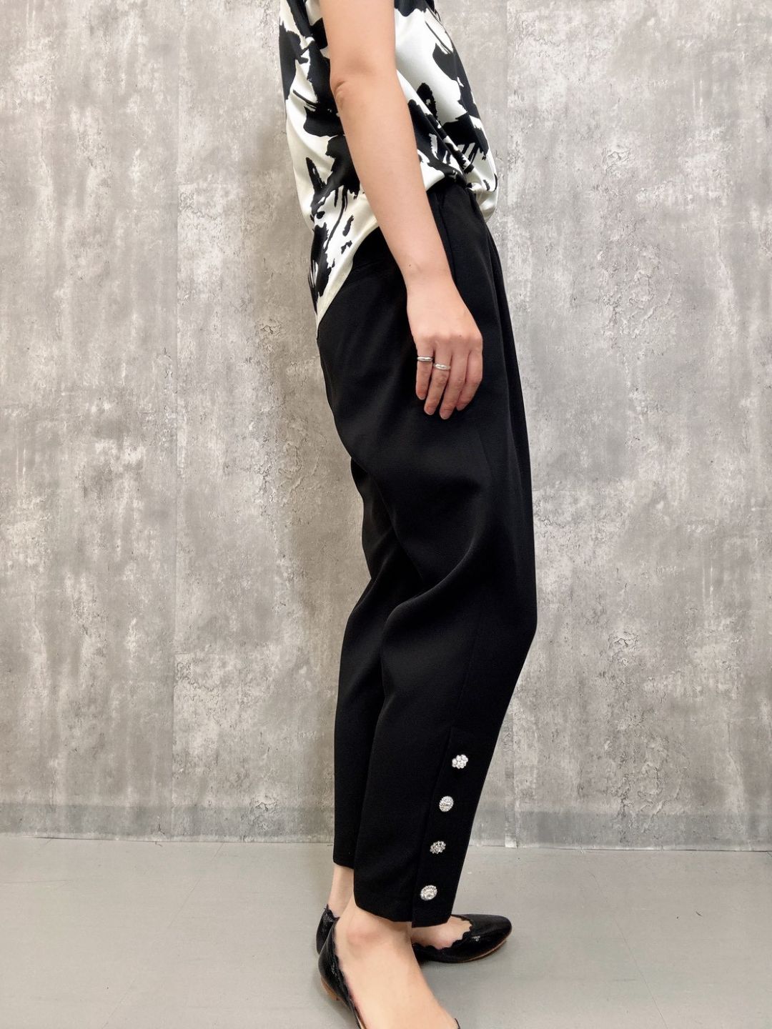 hem bijou button pants