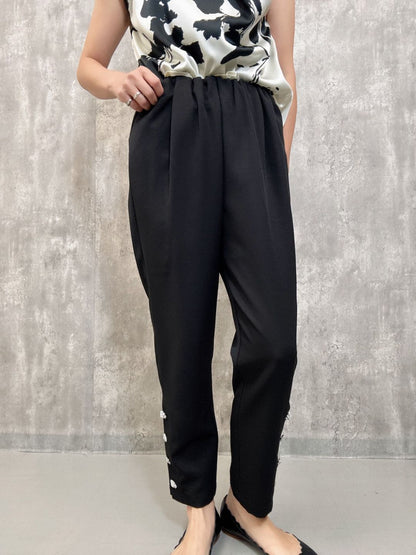 hem bijou button pants