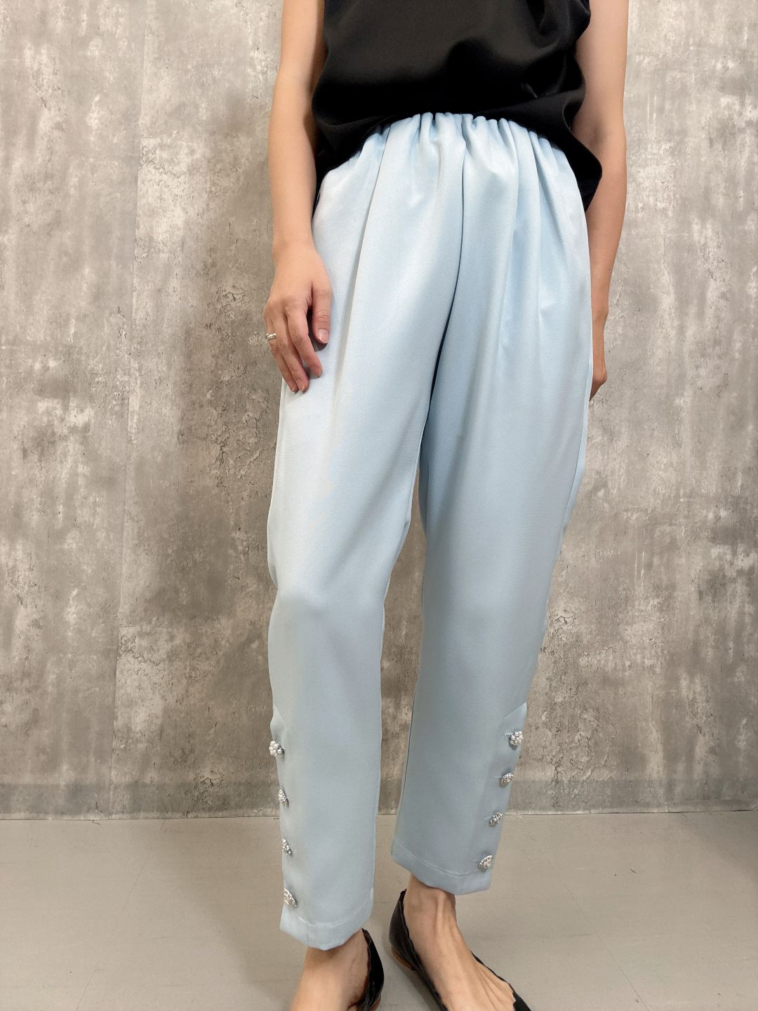hem bijou button pants