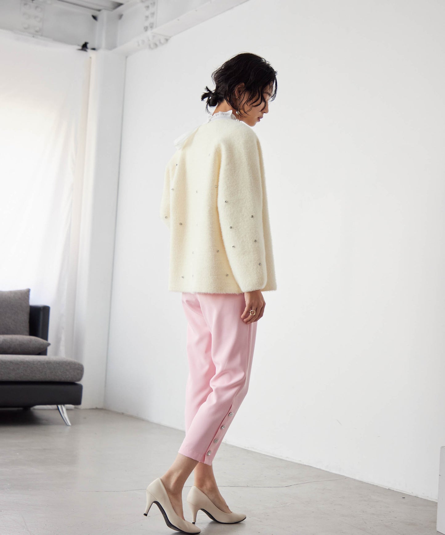 hem bijou button pants