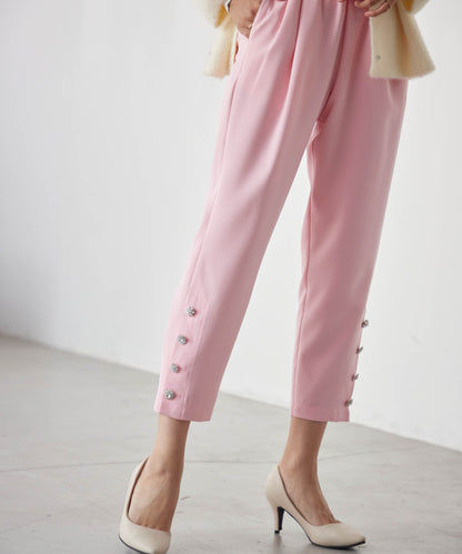 hem bijou button pants