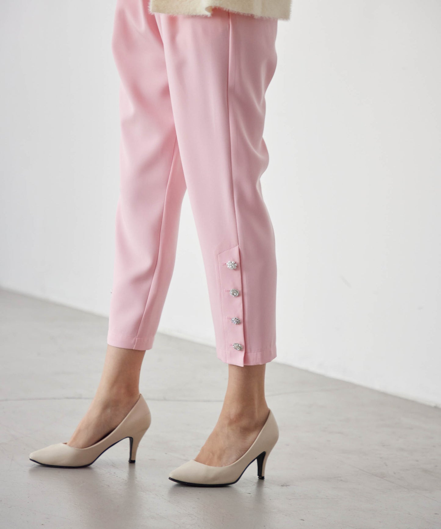 hem bijou button pants