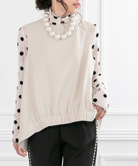 back button scalloped vest