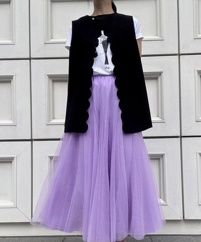 back button scalloped vest