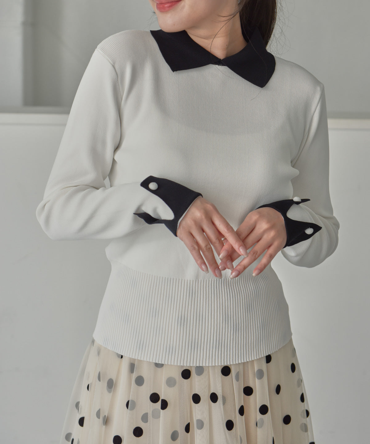 cuffs　long sleeve　knit