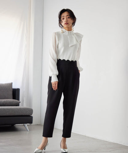 2WAY scalloped pants