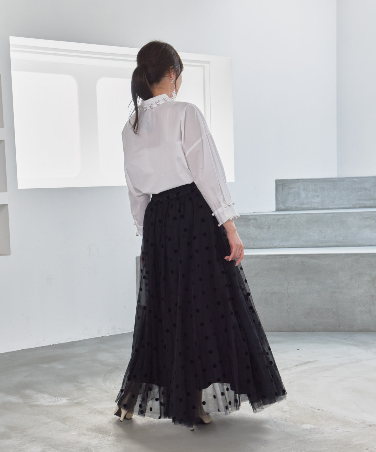 tulle flocky dot skirt – miele grande