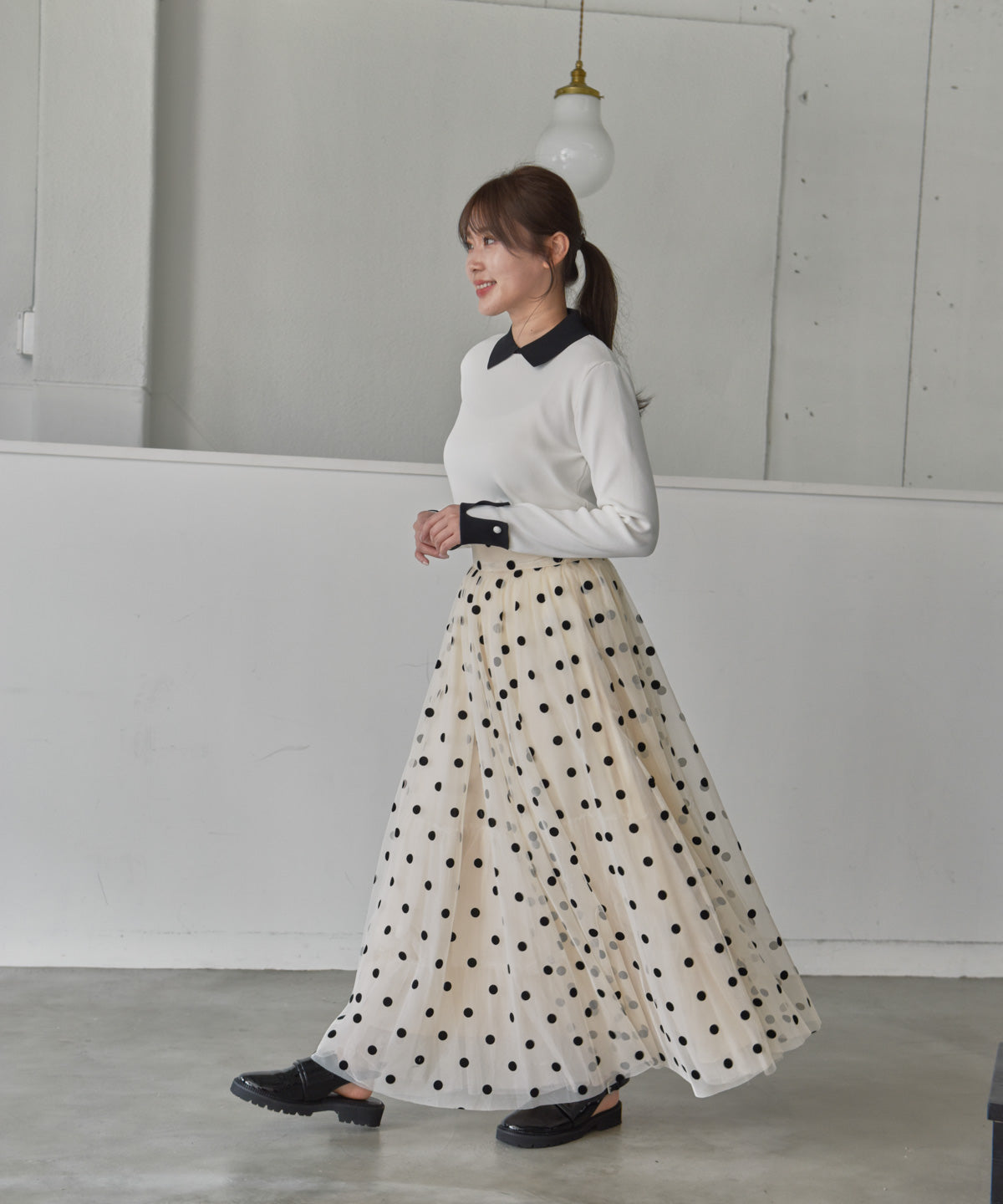 tulle flocky dot skirt – miele grande