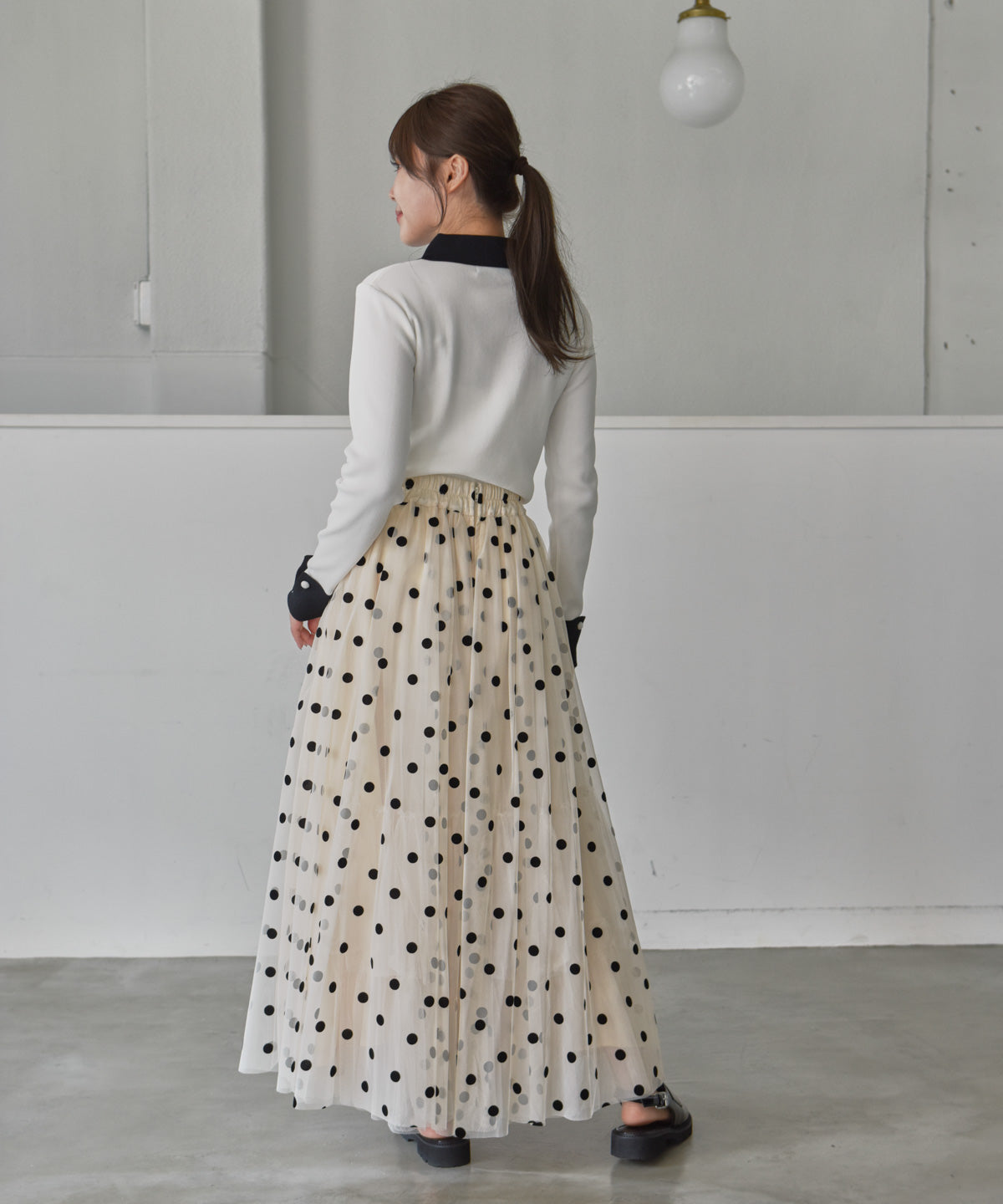 tulle flocky dot skirt – miele grande