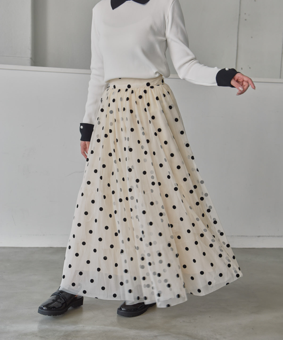 tulle flocky dot skirt – miele grande tulle flocky dot skirt – miele grande