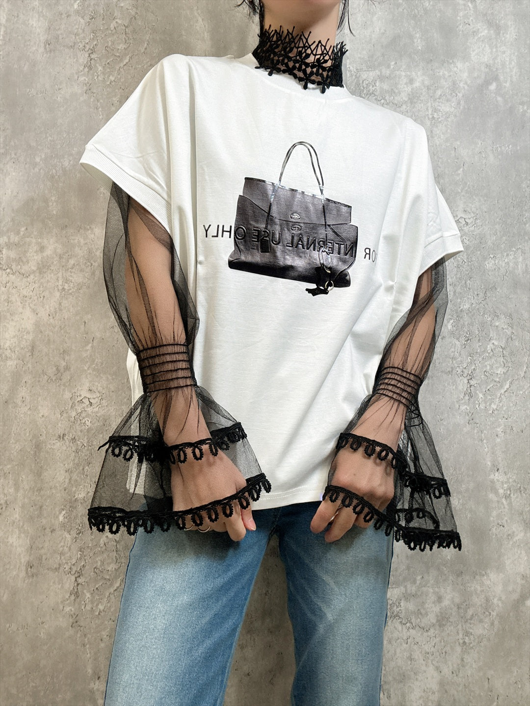 organdy seethrough blouse
