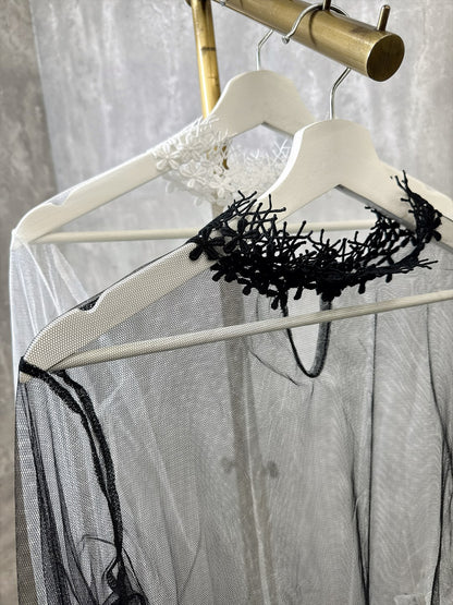 organdy seethrough blouse