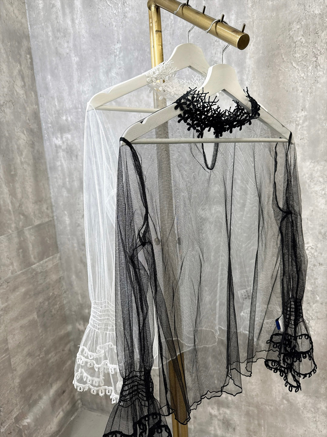 organdy seethrough blouse