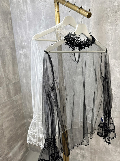 organdy seethrough blouse