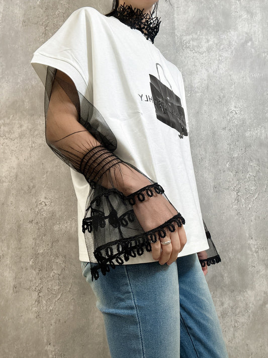 organdy seethrough blouse