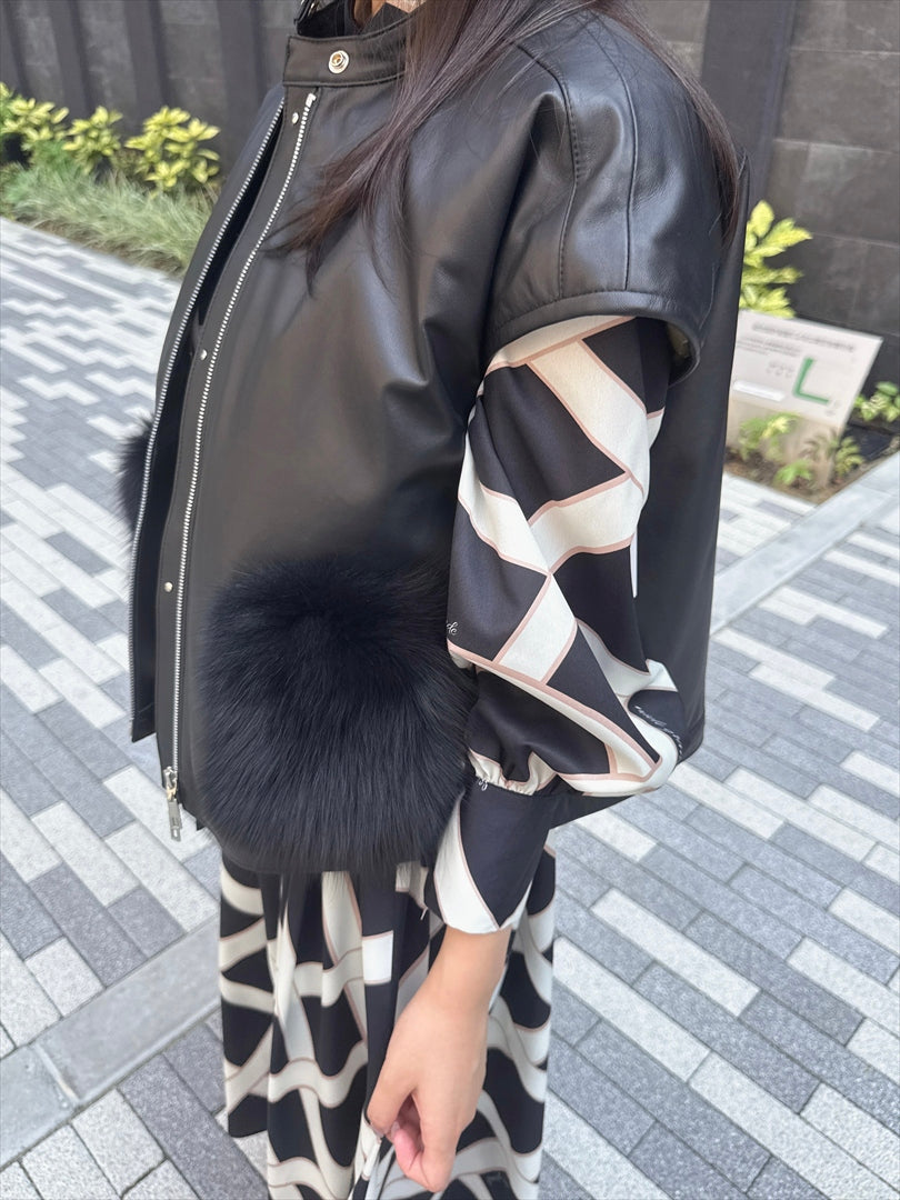 sheepskin down fur with pocket vest