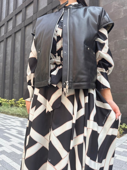 sheepskin down fur with pocket vest