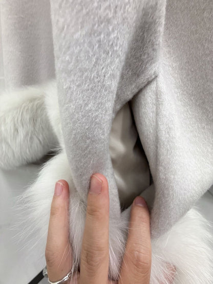fur wool vest　