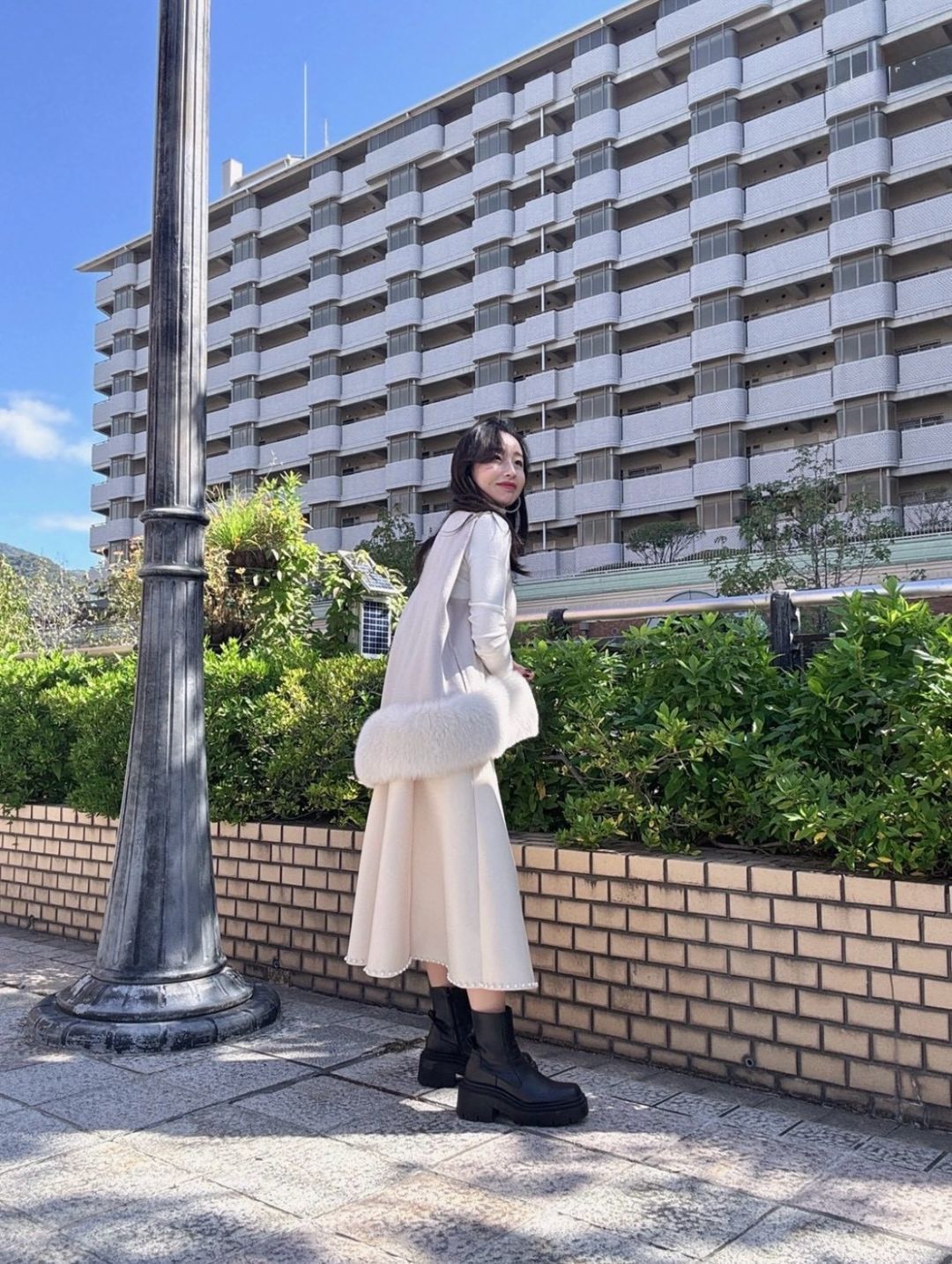 fur wool vest　