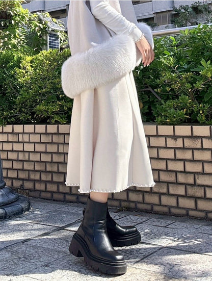 fur wool vest　