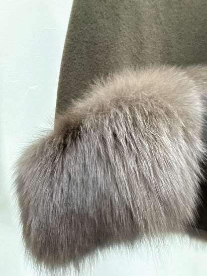 fur wool vest　