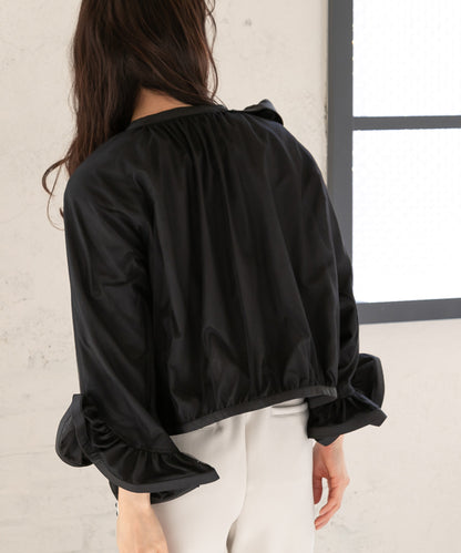 three-dimensional frills  blouson