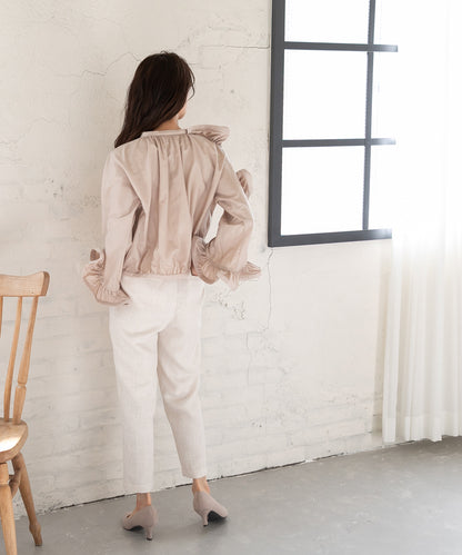 three-dimensional frills  blouson