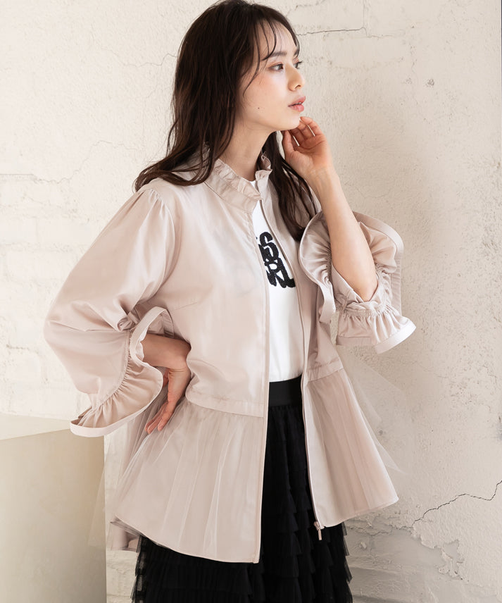 three-dimensional frills jacket – miele grande