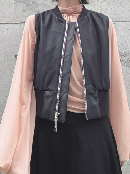 lamb leather vest