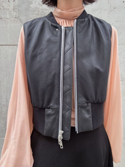 lamb leather vest