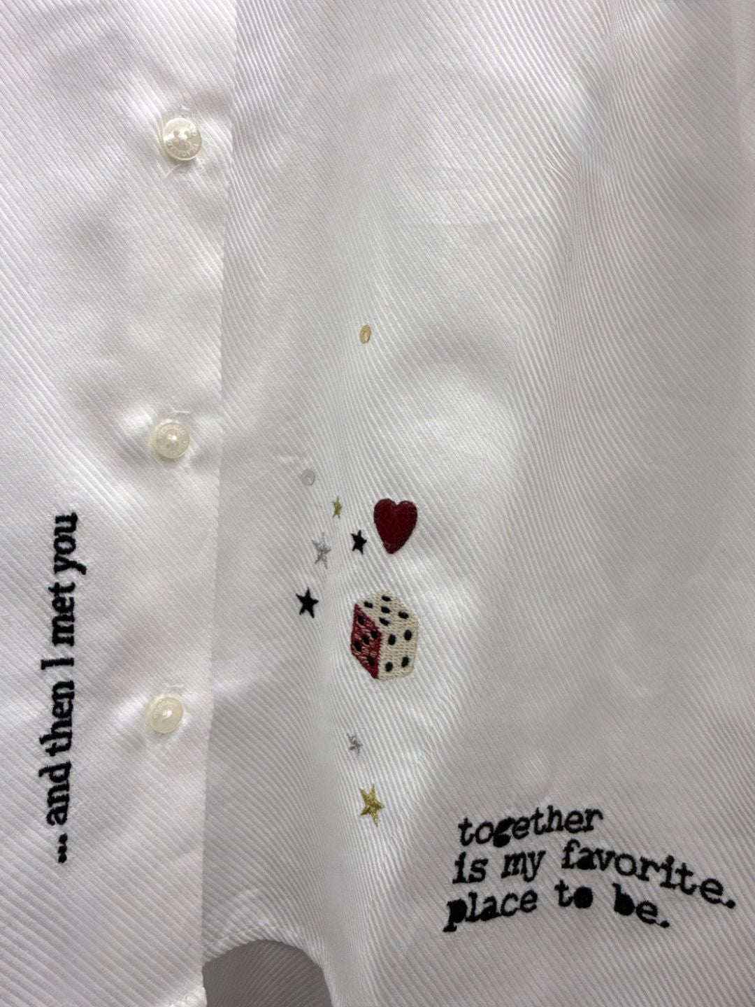 VILAGALLO camisa blanca bordados hotel shirt
