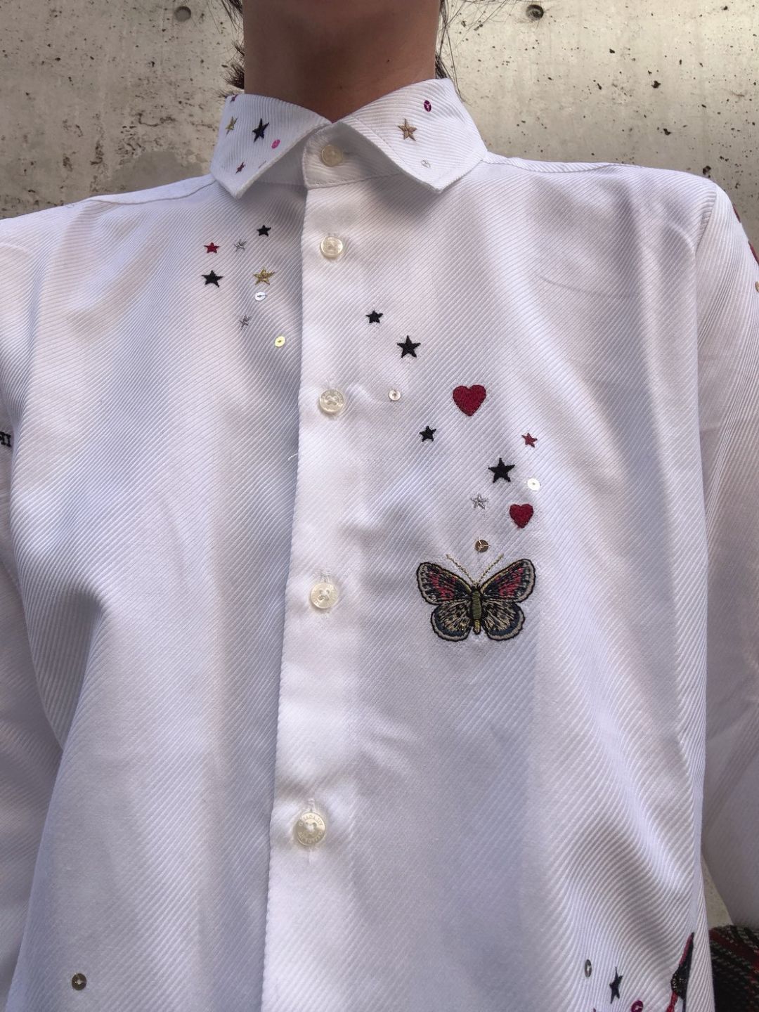 VILAGALLO camisa blanca bordados hotel shirt
