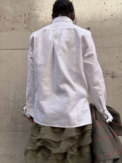 VILAGALLO camisa blanca bordados hotel shirt