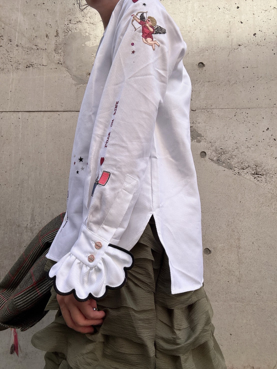 VILAGALLO camisa blanca bordados hotel shirt