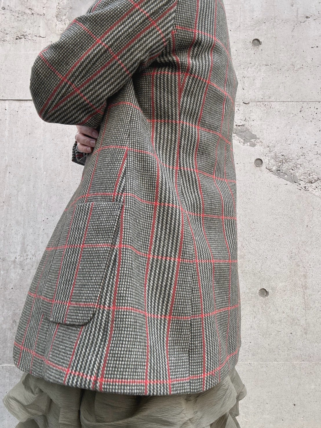 VILAGALLO chaqueta cuadros verde gales jacket