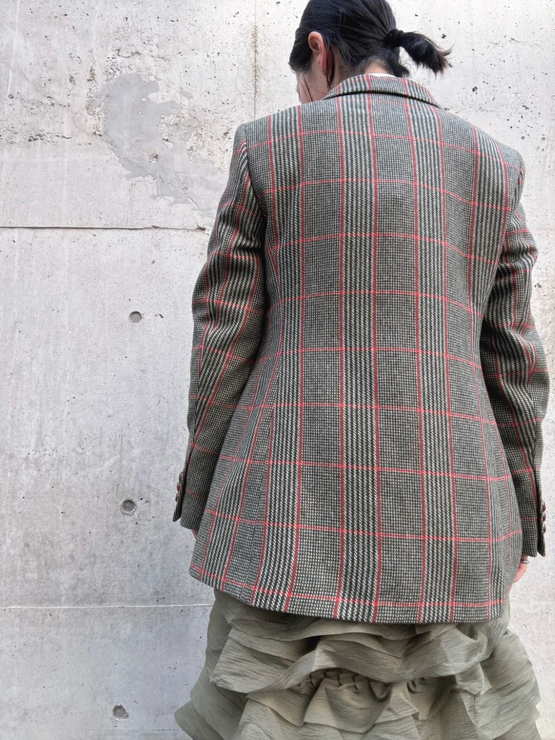 VILAGALLO chaqueta cuadros verde gales jacket