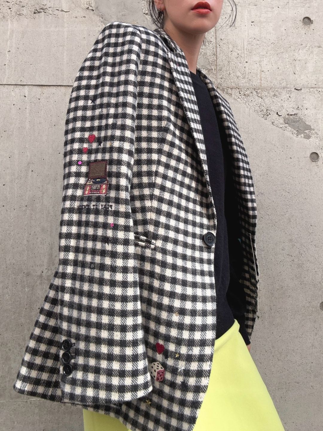 VILAGALLO chaqueta lana vichy jacket