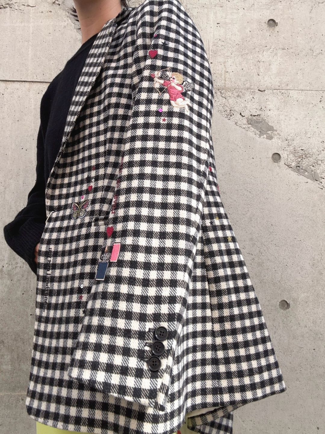 VILAGALLO chaqueta lana vichy jacket