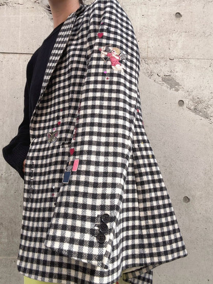 VILAGALLO chaqueta lana vichy jacket