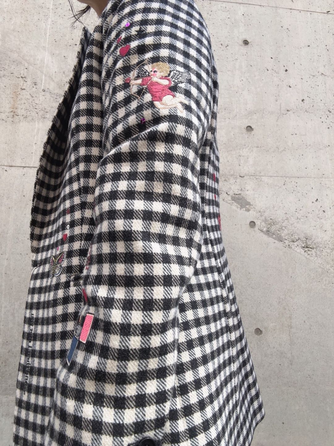 VILAGALLO chaqueta lana vichy jacket