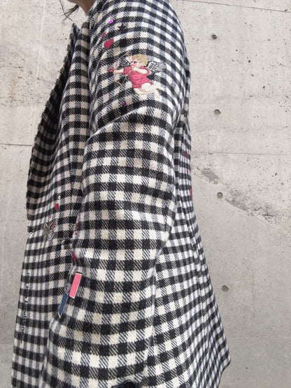 VILAGALLO chaqueta lana vichy jacket