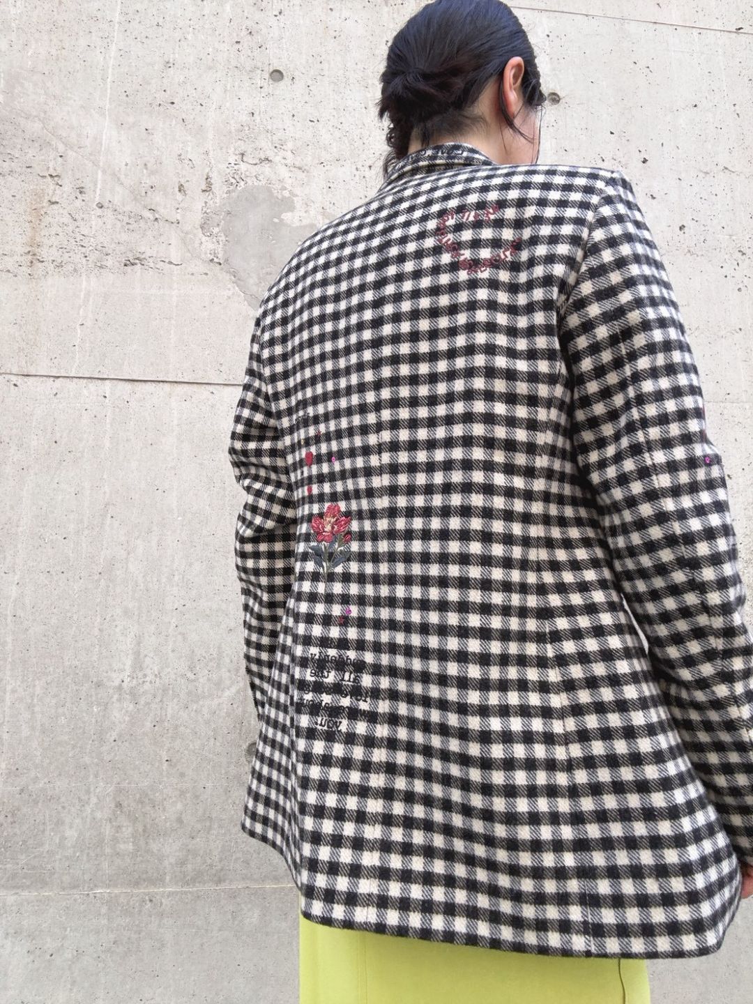 VILAGALLO chaqueta lana vichy jacket