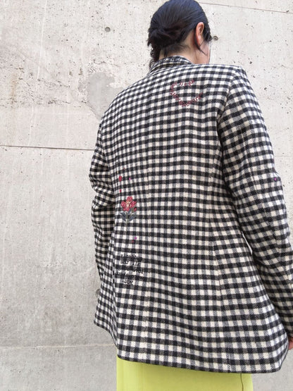 VILAGALLO chaqueta lana vichy jacket