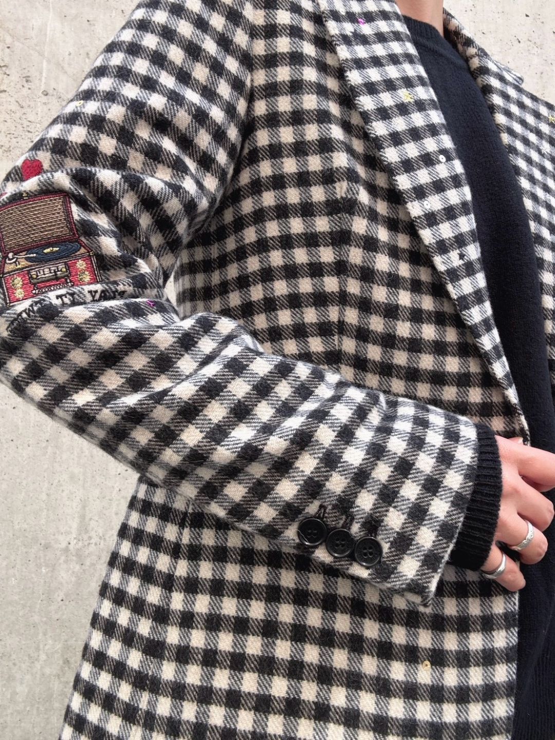 VILAGALLO chaqueta lana vichy jacket